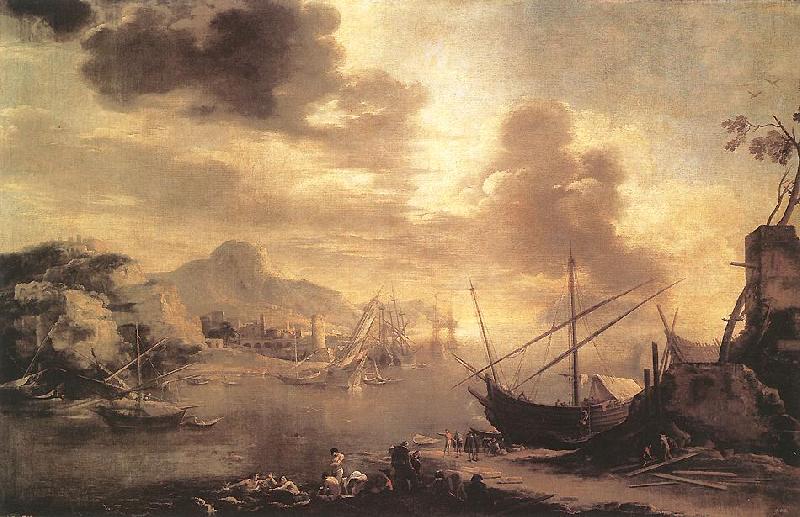 ROSA, Salvator View of the Gulf of Salerno France oil painting art